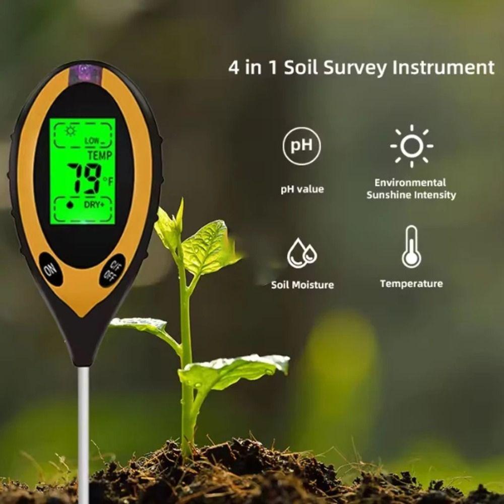 Digital Display Soil Survey Instrument LCD Screen PH Meter Soil Tester  Flower Plants