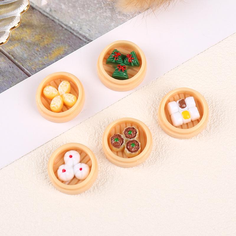 3D Xiaolongbao Zongzi DIY Resin Phone Case & Hair Clip Toy Ornament