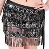 Belly Dance Hip Scarf With Detachable Fringe Skirt Adjustable Waist Chain For Performances And Practice