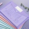 10 Pieces File Bag Plastic 10C A4 Paper Storage Folder Pp Transparent Portfolio Policy Briefcase With Label Water-Repellent File Bag