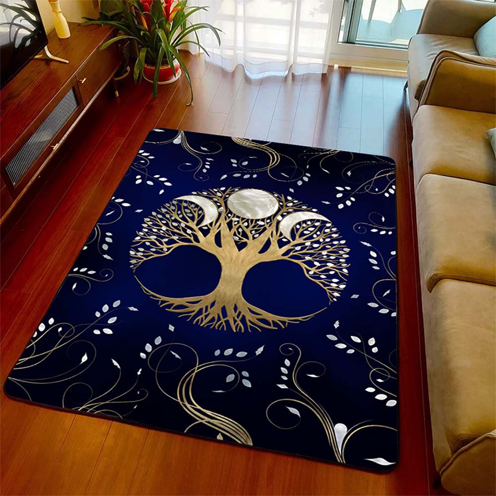 Triple Moon Goddess Carpet Wicca Goth Subculture Rock Romance Non-slip Doormat Mat Hallway Entrance Door Rug Bedroom Decor