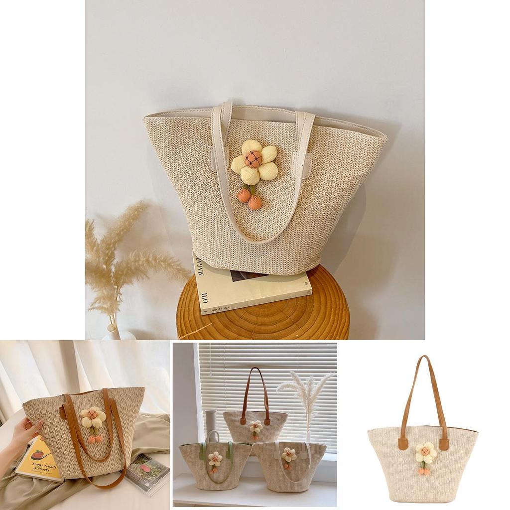 Casual Street Style Woven Shoulder Bag For Women Large Capacity Tote Bag Trendy Summer 2023 New Arrival