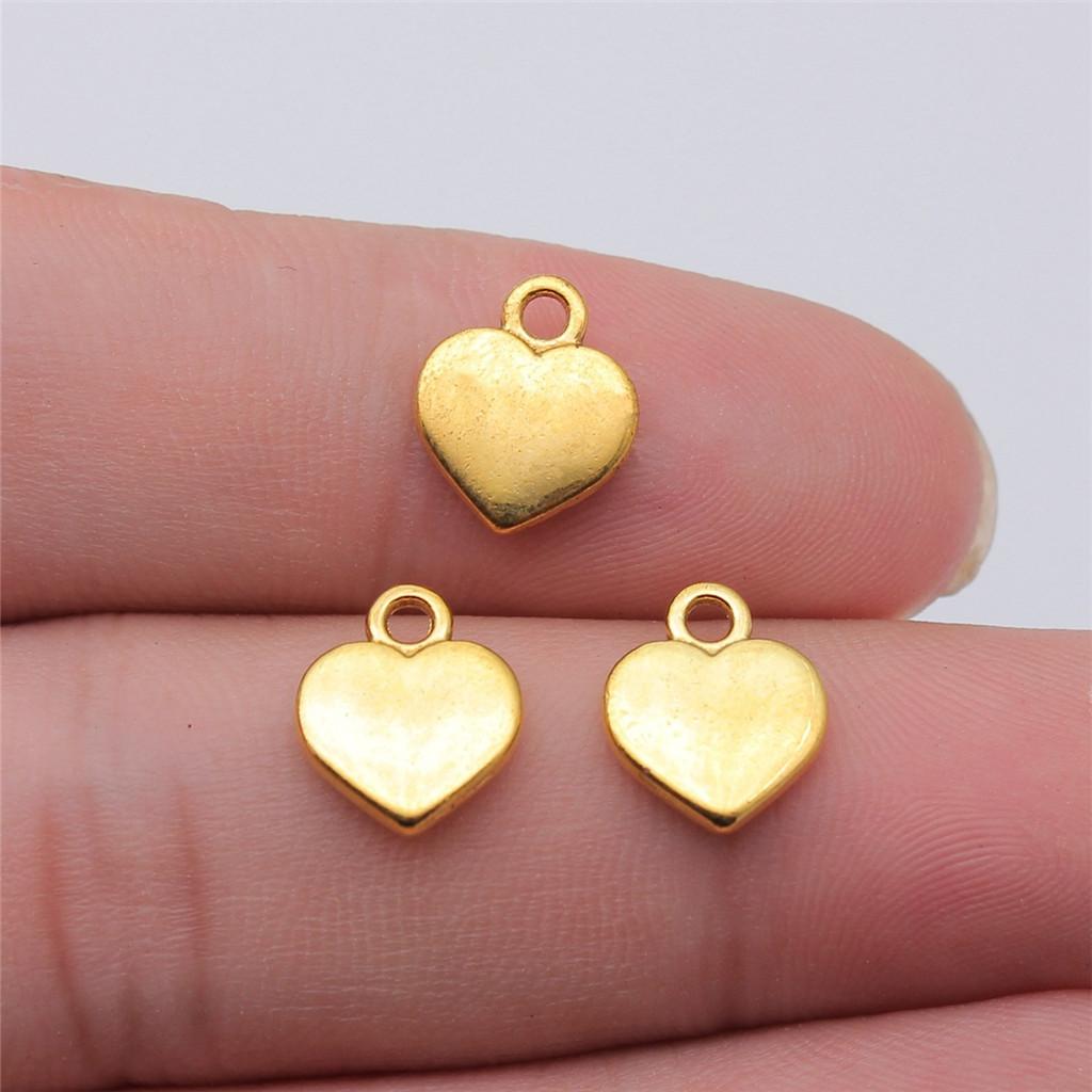Charms Peach Heart Love Pendants Wedding Jewelry Findings QC094