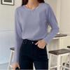 New Round-neck Solid Color Versatile and Fashionable Pullover for Women