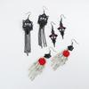 Black Lace Centerpiece Neck Jewelry Set Gothic Statement Accessories for Themed Photo Shoots, Festivals and Halloween Looks