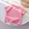 Children's Clothing Girls' Short Sleeved T-shirt Love Printed Baby Girl Summer Round Neck Western-style Base Shirt