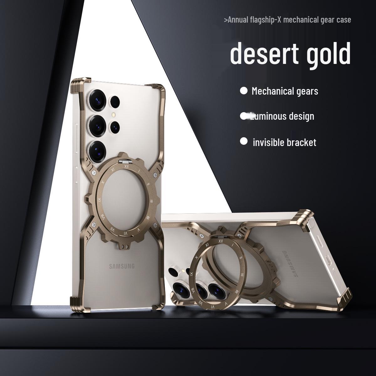

Samsung S25 Ultra 360° Rotating Anti-Drop Metal X-Type Phone Case Metal Frame for Samsung S25 Ultra