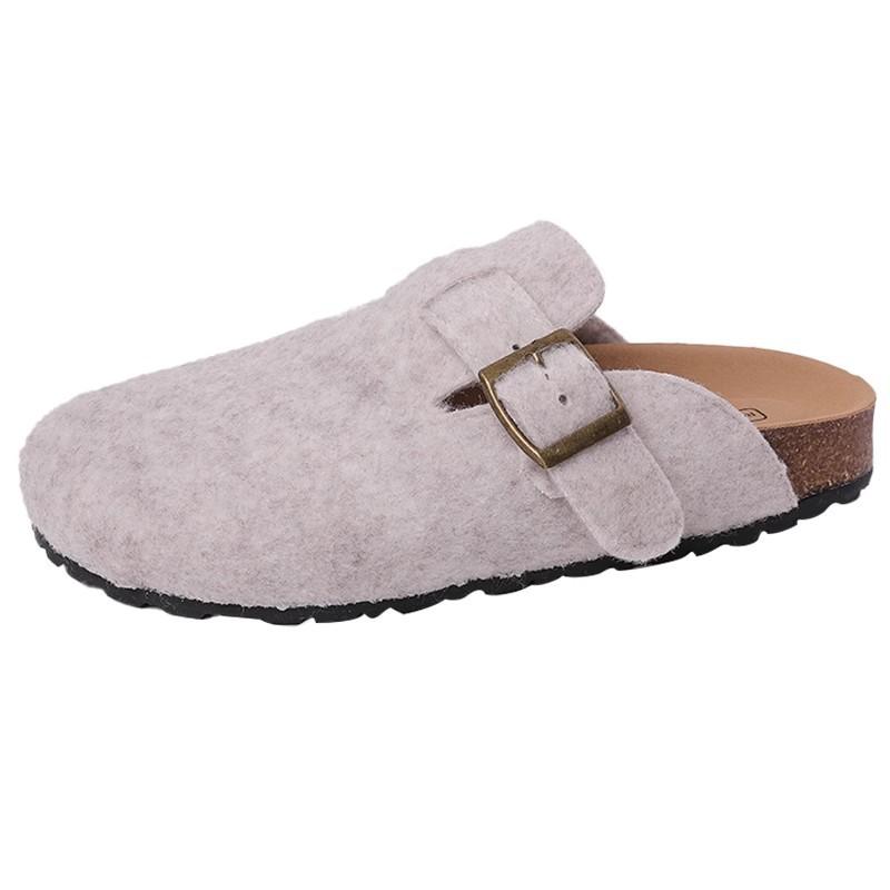 Retro round head baotou half slippers women's spring new outer wear thick-soled personalized casual cool slippers