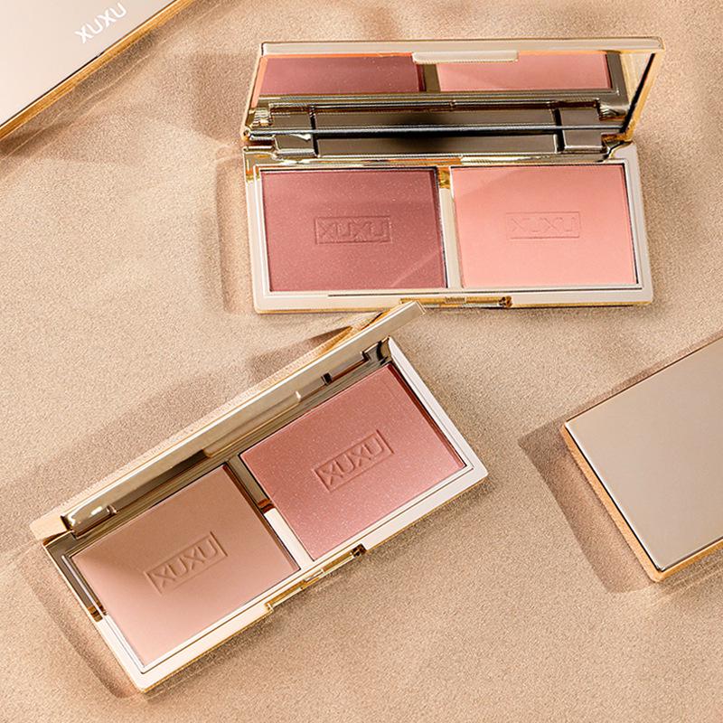 XUXU Kwiatowa Wróżka Dwukolorowy Róż Matowy Naturalny Kontur Róż Paleta Sun-Kissed Nude