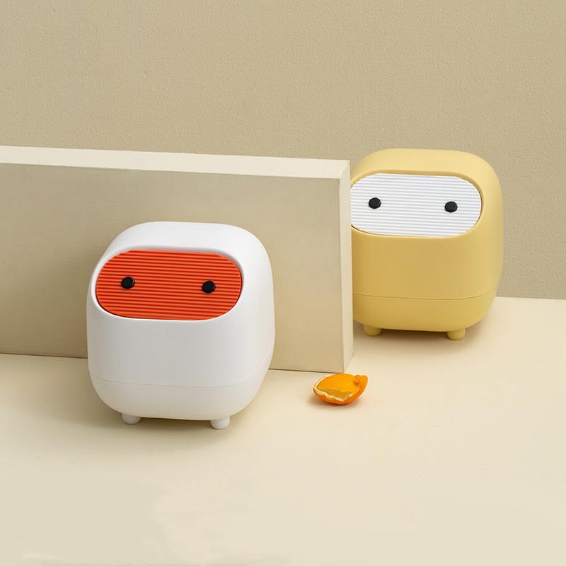 Colorful Ninja Desktop Mini Trash Can - Cute Double-layer Press-type Garbage Bin