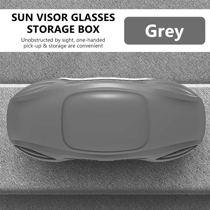 SEAMETAL Car Glasses Case Portable Press Switch Car Sun Visor Sunglasses Holder ABS With Flocking Lining Glasses Box Universal