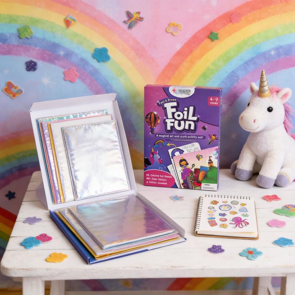Eva Foil Sticker Set For Diy Craft Projects With Embossed Finish For Creative Kids