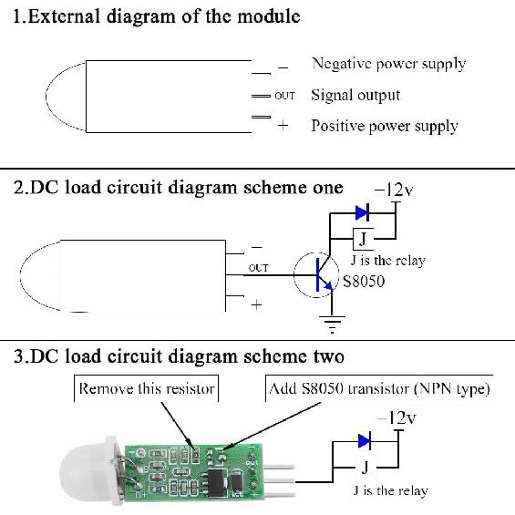 XINGYHENG 5Pcs HC-SR505 Micro Body Sensing Module PIR Motion Detector Switch Module High Power High Efficiency Digital Measurement for Electronic