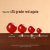 Högkvalitativa 5A~7A+ Röda Agat Runda Lösstenar, Halvfärdiga Smyckestillbehör i Lager