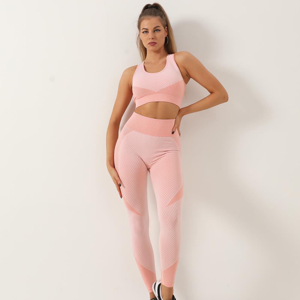 Spring/Summer Seamless Yoga Pants & Zippered Sports Bra Set