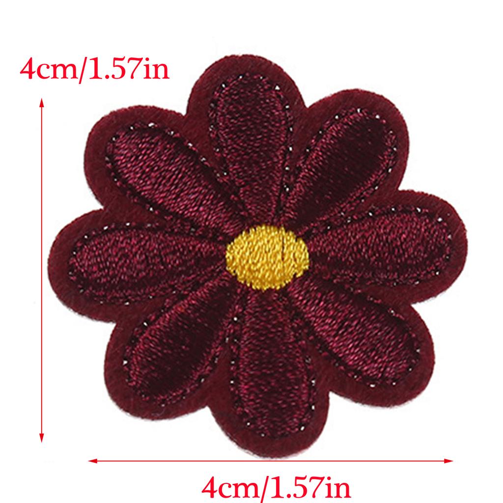 28Pieces Embroidered Flower Applique Patches Iron On Flower Patches for Kid Clothing Jeans Jackets Hat Embellishment