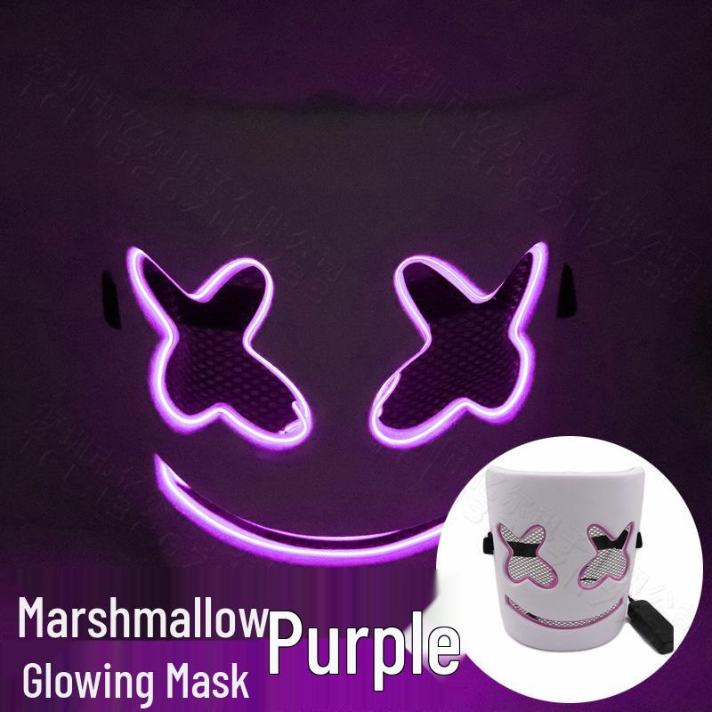 Marshmello LED Glowing Mask for EDM Festivals & Halloween.