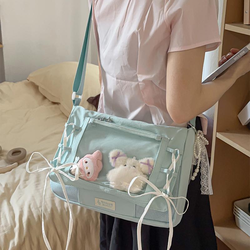 Japanese Hot-selling Ita Bag Transparent Lightweight Crossbody Bags New Sweet Cute Tote Bag Fashionable Personalized Square Bags