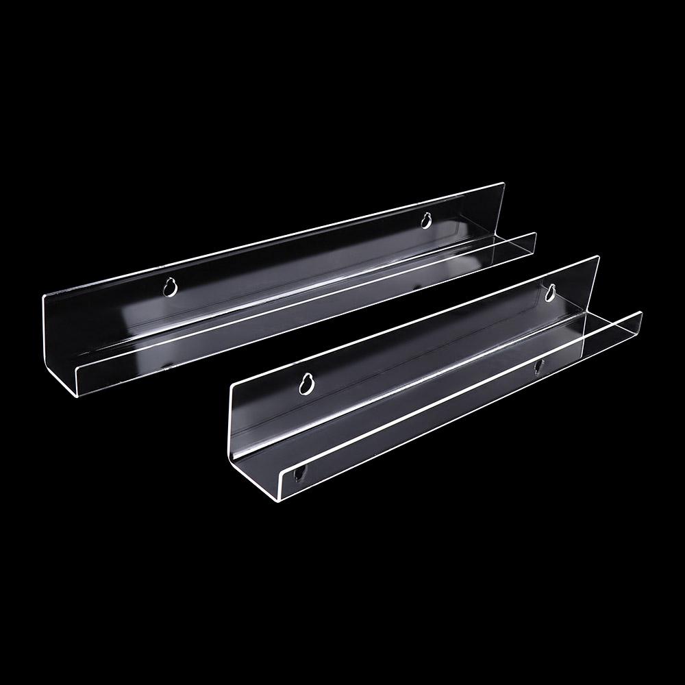 4"/12"/15" Vinyl Record Shelf Wall Mount Clear Lightweight Floating Shelves for Books Acrylic Wall Decor Magazine Rack Bedroom