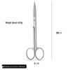 420 Stainless Steel Multi-Purpose Scissors: Large Curved, Straight, Round Tip for Surgical, Beauty, Nose Hair, Eyelid, and Teaching Use.