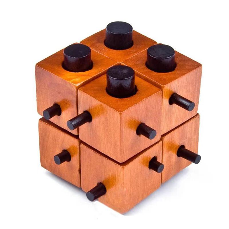Wooden Brain Teaser Puzzles Unlock Interlock Game IQ Test for Kids Adults Logic & Problem Solving Skills Educational Toys