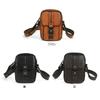 Whatna Antique-Style Tanned Natural Cowhide Leather Mini Shoulder Bag for Men, Crossbody Chest Bag, Perfect for Commuting, School, or Cycling, Small