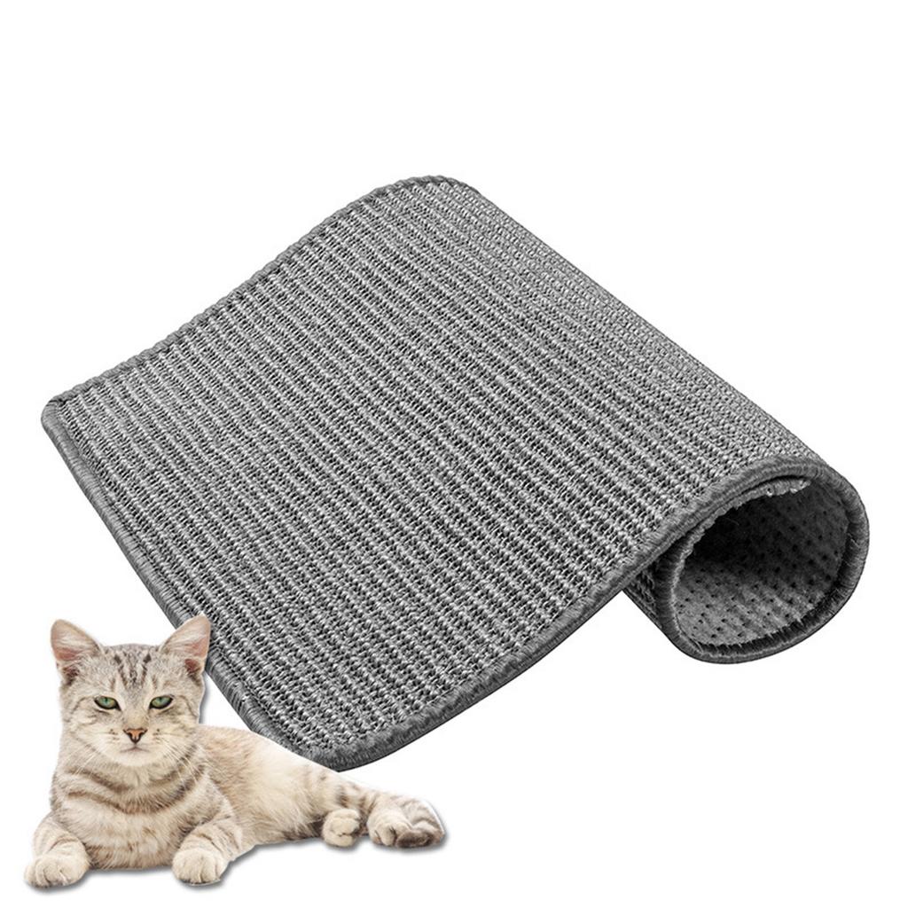 Natural Sisal Cat Scratcher Mat Horizontal Cat Floor Scratching Pad Rug Scratch Pad For Cat Grinding Claws & Protecting Furniture 20*31in