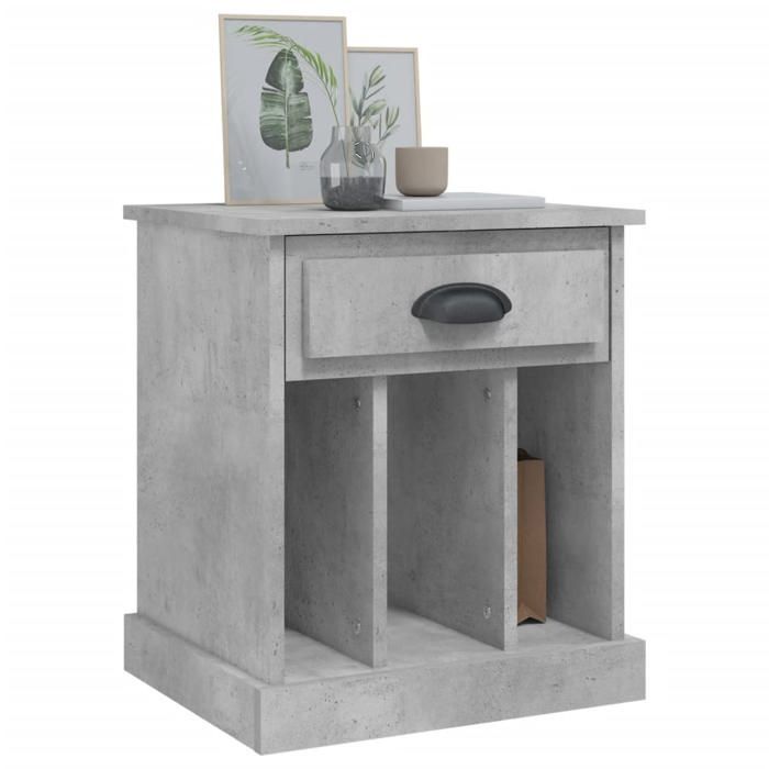 Maison Exclusive - Tables de chevet 2 pcs gris béton 43x36x50 cm