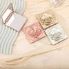 1pc Elegant Square Folding Makeup Mirror, Rose Pattern, Magnification High-Definition Glass, Double Side Mirror
