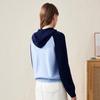 Komeng Boca Women's Hooded Color-block Wool Sweater