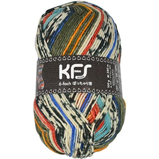 

Opal Opal Original Color Chubby and Red Multicolor Yarn, 6-Ply, KFS161. Rendezvous/Green