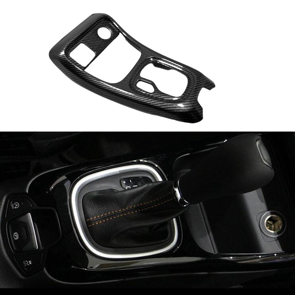 For Jeep Compass 2017 2018- ABS Plastic Car Door Sound Speaker Audio Ring Cover Carbon Fiber Water Cup Holder Frame Trim