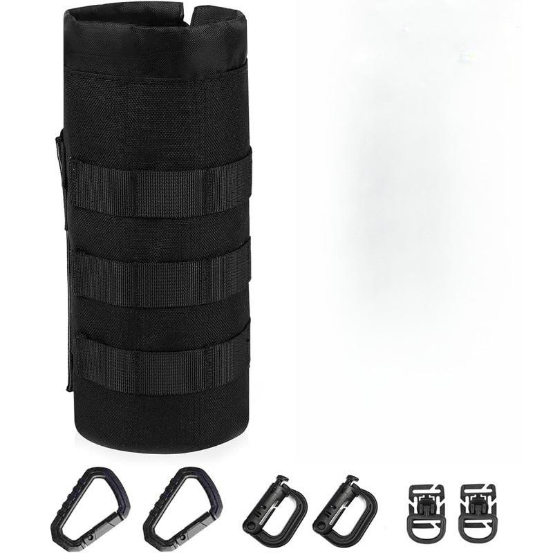 Borsa porta borraccia sportiva migliorata compatibile con sistema Molle, porta cordoncino tattico, portaborraccia in rete da viaggio
