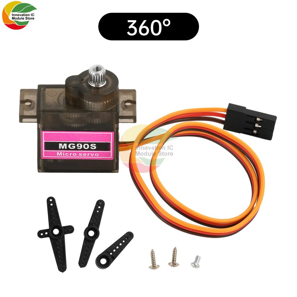 MG90S Servo Micro Analog Servo 360 Degree 12KG Metal Gear Servo for Helicopter Aircraft Boat Car RC Robot Analog Control