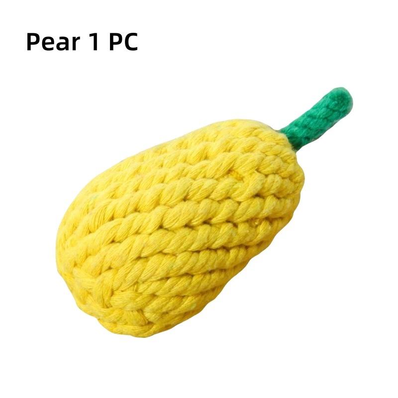 Handcrafted Pet Knot Toy for Dog and Cat Fruite Shape Dog Chew Toys Cotton Rope Toys for Indoor Dogs Cat Toys Dog Accessories