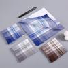 3Pcs 40x40cm Square Plaid Striped Handkerchiefs Towels Men Classic Vintage Cotton Towel Wedding Party Gift