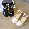 Spring Autumn Girls' Shoes Girl Glossy Leather Shoes Children Princess Causal Dress Flats Sweet Bowtie Kids School Mary Jane Shoes