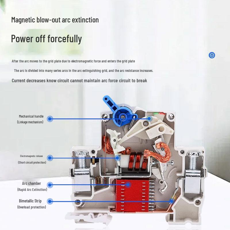 DZ47-63 Mini Circuit Breaker Air Switch, 1P/2P/3P/4P, Household Switch, 6A to 63A