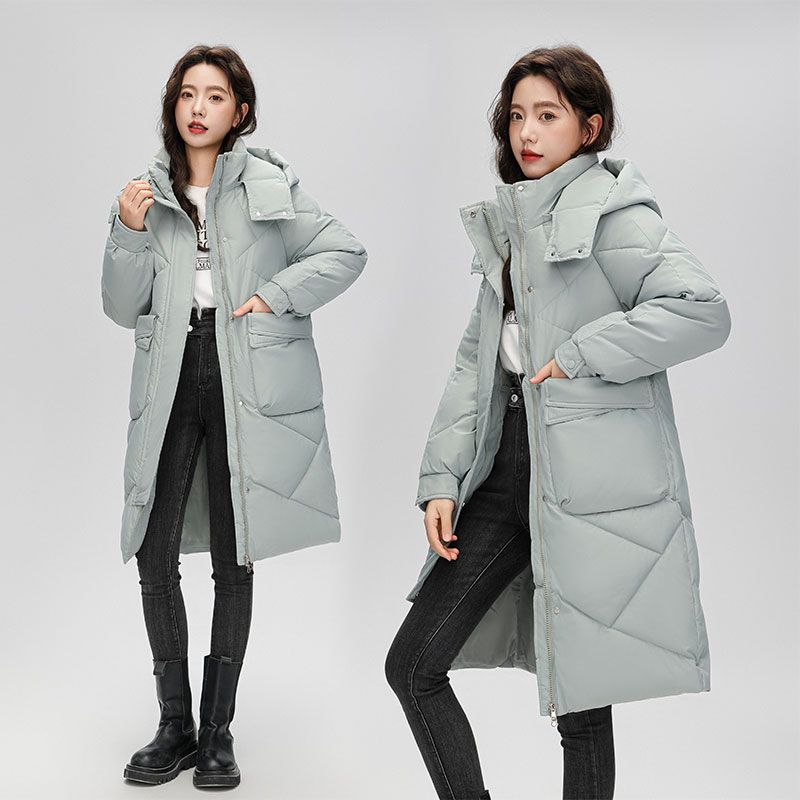 Parka invernale da donna con cappuccio, giacche spesse e calde, imbottite in cotone, cappotti lunghi casual, parka, abbigliamento esterno largo