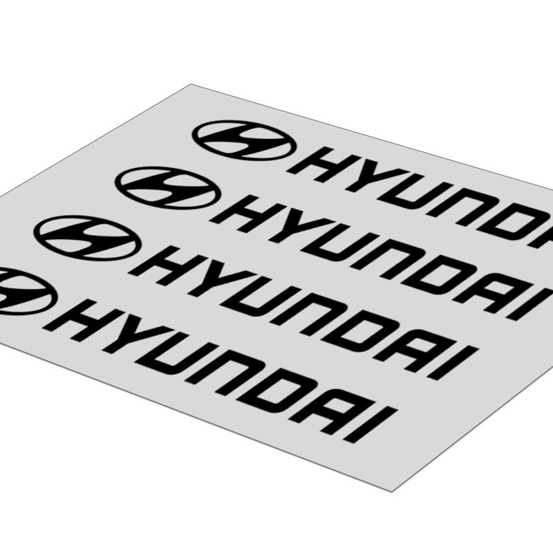 4Pcs Car Door Handle Stickers Tire Rear View Mirror Decals For Hyundai I30 Accent Creta Kona IX35 I40 Getz Sonata Elantra Veloster