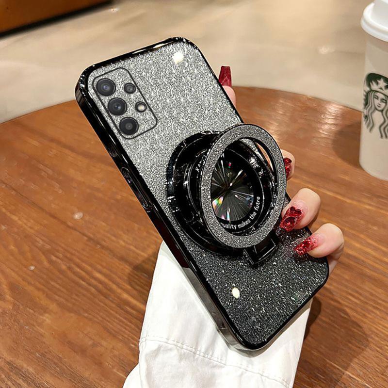 Deluxe Magnetic Bracket Electroplated Phone Case for Samsung Galaxy S24 Ultra S23 S21 FE S22 S20 Pro Note 20 Ultra 10 9 8 5G