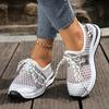 Fashion Hollow Mesh Breathable Sneakers for Women 2025 Summer Lightweight Slip On Sports Shoes Woman Plus Size Fashion Platform Sneakers