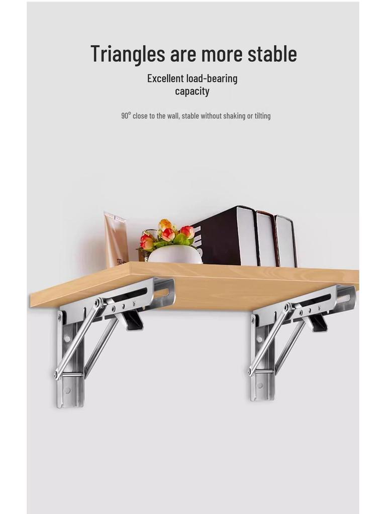 Stainless Steel Foldable Triangle Shelf Bracket