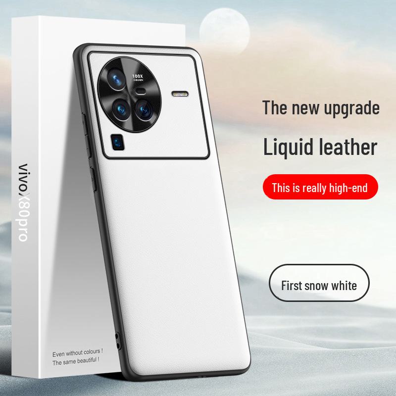 VivoX80pro Liquid Lederhülle: Anti-Fall, Anti-Fouling-Schutzhülle, einteilig. Ideal für Ihr Telefon!