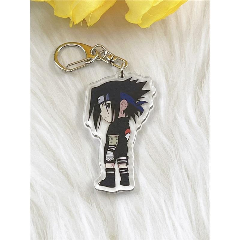 Anime Naruto Acrylic Keychain Accessaries Uzumaki Naruto Cartoon Keyring