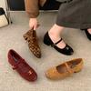 French Evening Breeze Temperament Light Mouth Single Shoes Women's Middle Heel 2025 Spring and Autumn New Gentle Fairy Commuting Thick Heel Mary Jane