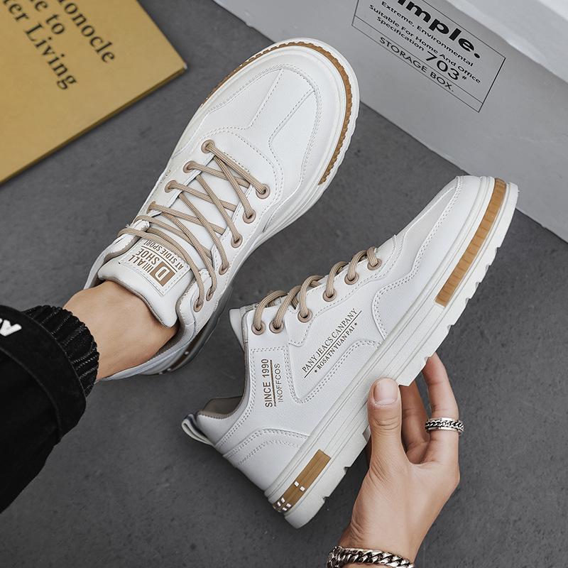 Frühling 2023 Herren Leder Dicksohlige Martin Schuhe: Modisch, Vielseitig und Lässig.