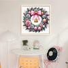 Full Embroidery Cotton Thread 14CT Counted Wreath Cross Stitch 40x40cm