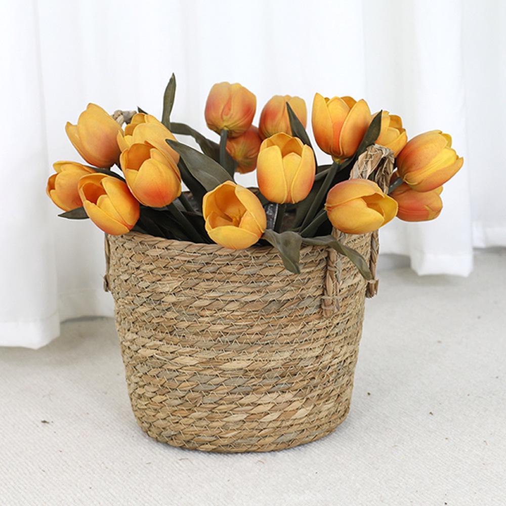Juran Nordic Rattan Woven Flower Basket: Large Decorative Floor Pot for Fiddle-leaf Fig and Green Plants.