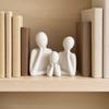 Couple Embracing Sculpture Abstract Family Sculpture Sculpture of A Family of Three  Bedroom Decor